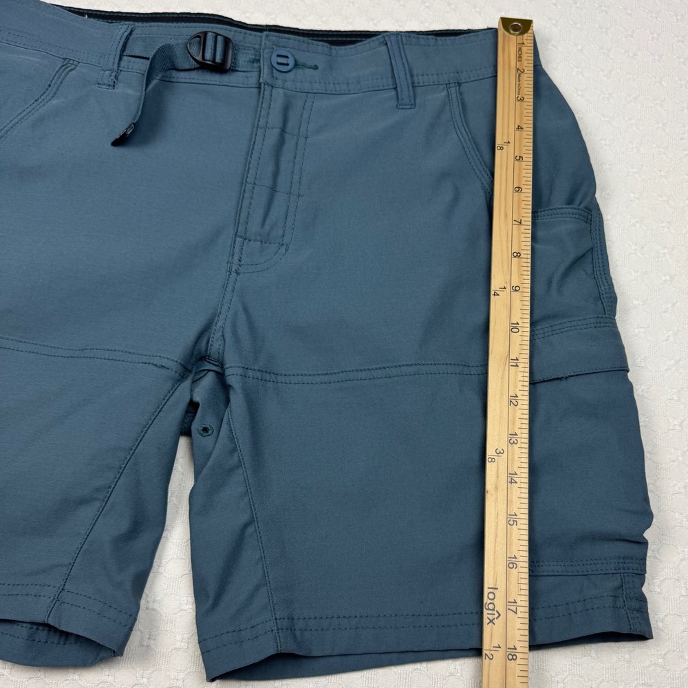 Prana Zion Stretch Outdoor Shorts Mens 32 Blue Cargo Standard Fit 8" Hiking - Picture 8 of 14